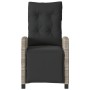 Sillón reclinable de jardín con reposapiés ratán PE gris claro de , Sillas de jardín - Ref: Foro24-365238, Precio: 146,95 €, ...