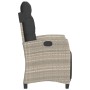 Sillón reclinable de jardín con reposapiés ratán PE gris claro de , Sillas de jardín - Ref: Foro24-365238, Precio: 146,95 €, ...