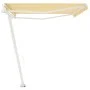 Toldo de pie retráctil manual amarillo y blanco 500x300 cm de vidaXL, Toldos - Ref: Foro24-3069578, Precio: 513,81 €, Descuen...
