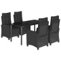 Set de muebles jardín 5 pzas con cojines ratán sintético negro de , Conjuntos de jardín - Ref: Foro24-3212756, Precio: 650,40...