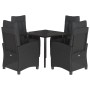 Set de muebles jardín 5 pzas con cojines ratán sintético negro de , Conjuntos de jardín - Ref: Foro24-3212754, Precio: 592,89...