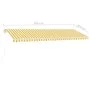 Toldo de pie retráctil manual amarillo y blanco 500x300 cm de vidaXL, Toldos - Ref: Foro24-3069578, Precio: 513,81 €, Descuen...