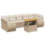 Juego de sofás de jardín con cojines beige 8 pzas ratán PE en Conjuntos de jardín | Comprar online en Foru.es