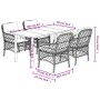 Set de muebles jardín 5 pzas con cojines ratán sintético negro de , Conjuntos de jardín - Ref: Foro24-3212092, Precio: 503,65...