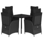 Set de muebles jardín 5 pzas con cojines ratán sintético negro de , Conjuntos de jardín - Ref: Foro24-3213400, Precio: 568,72...