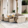 Set de sofás de jardín 9 pzas con cojines ratán sintético beige en Conjuntos de jardín | Comprar online en Foru.es