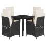 Set de muebles jardín 5 pzas con cojines ratán sintético negro de , Conjuntos de jardín - Ref: Foro24-3213386, Precio: 541,52...
