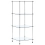 Estantería 4 niveles cristal templado transparente 40x40x100 cm en Librerías y estanterías | Comprar online en Foru.es