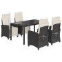 Set de muebles jardín 5 pzas con cojines ratán sintético negro de , Conjuntos de jardín - Ref: Foro24-3212884, Precio: 621,42...