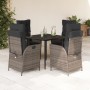 Set comedor de jardín 5 piezas con cojines ratán sintético gris de , Conjuntos de jardín - Ref: Foro24-3213215, Precio: 673,6...
