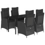Set de muebles jardín 5 pzas con cojines ratán sintético negro de , Conjuntos de jardín - Ref: Foro24-3213187, Precio: 543,45...