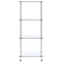 Estantería 4 niveles cristal templado transparente 40x40x100 cm en Librerías y estanterías | Comprar online en Foru.es