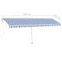 Toldo de pie automático azul y blanco 600x300 cm de vidaXL, Toldos - Ref: Foro24-3069606, Precio: 626,05 €, Descuento: %
