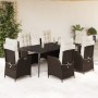 Set comedor de jardín 7 pzas con cojines ratán sintético marrón de , Conjuntos de jardín - Ref: Foro24-3213201, Precio: 971,4...