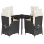 Set de muebles jardín 5 pzas con cojines ratán sintético negro de , Conjuntos de jardín - Ref: Foro24-3213166, Precio: 535,64...