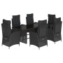 Set de comedor de jardín 7 pzas y cojines ratán sintético negro de , Conjuntos de jardín - Ref: Foro24-3213352, Precio: 955,3...