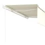 Automatic retractable awning with blind 4.5x3 m cream color by vidaXL, Awnings - Ref: Foro24-3069327, Price: 428,30 €, Discou...