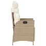 Sillones reclinables jardín con reposapiés 2 uds ratán PE beige de , Sillas de jardín - Ref: Foro24-365292, Precio: 253,33 €,...