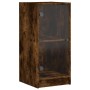 Armario auxiliar puertas de vidrio roble ahumado 35x37x75,5 cm de , Aparadores - Ref: Foro24-836403, Precio: 51,35 €, Descuen...