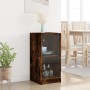 Armario auxiliar puertas de vidrio roble ahumado 35x37x75,5 cm de , Aparadores - Ref: Foro24-836403, Precio: 51,35 €, Descuen...