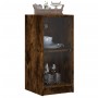 Armario auxiliar puertas de vidrio roble ahumado 35x37x75,5 cm de , Aparadores - Ref: Foro24-836403, Precio: 51,35 €, Descuen...