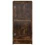 Armario auxiliar puertas de vidrio roble ahumado 35x37x75,5 cm de , Aparadores - Ref: Foro24-836403, Precio: 51,35 €, Descuen...