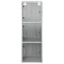 Mueble de pared puertas de vidrio gris Sonoma 35x37x100 cm de , Taquillas y armarios de almacenamiento - Ref: Foro24-836488, ...