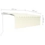 Automatic retractable awning with blind 4.5x3 m cream color by vidaXL, Awnings - Ref: Foro24-3069327, Price: 428,30 €, Discou...