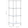 Estantería 4 niveles cristal templado transparente 40x40x100 cm en Librerías y estanterías | Comprar online en Foru.es