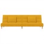 Sofá cama de 2 plazas con dos almohadas tela color amarillo de , Sofás - Ref: Foro24-375797, Precio: 246,33 €, Descuento: %