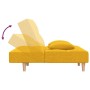 Sofá cama de 2 plazas con dos almohadas tela color amarillo de , Sofás - Ref: Foro24-375797, Precio: 246,33 €, Descuento: %
