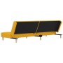 Sofá cama de 2 plazas con dos almohadas tela color amarillo de , Sofás - Ref: Foro24-375797, Precio: 246,33 €, Descuento: %