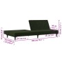 Sofá cama de 2 plazas terciopelo verde oscuro de , Sofás - Ref: Foro24-375734, Precio: 231,59 €, Descuento: %