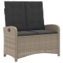 Sillón reclinable de jardín con cojines ratán sintético gris de , Bancos de jardín - Ref: Foro24-368221, Precio: 150,72 €, De...