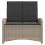 Sillón reclinable de jardín con cojines ratán sintético gris de , Bancos de jardín - Ref: Foro24-368221, Precio: 150,72 €, De...