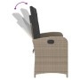Sillón reclinable de jardín con cojines ratán sintético gris de , Bancos de jardín - Ref: Foro24-368221, Precio: 150,72 €, De...