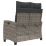 Sillón reclinable de jardín con cojines ratán sintético gris de , Bancos de jardín - Ref: Foro24-368228, Precio: 170,60 €, De...