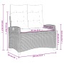 Sillón reclinable de jardín con cojines ratán sintético gris de , Bancos de jardín - Ref: Foro24-368228, Precio: 170,60 €, De...