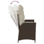 Sillón reclinable de jardín con cojines ratán sintético marrón de , Bancos de jardín - Ref: Foro24-368237, Precio: 172,17 €, ...