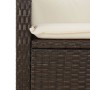 Sillón reclinable de jardín con cojines ratán sintético marrón de , Bancos de jardín - Ref: Foro24-368237, Precio: 172,17 €, ...