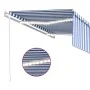 Automatic awning LED blind wind sensor blue white 4.5x3 m by vidaXL, Awnings - Ref: Foro24-3069331, Price: 646,52 €, Discount: %