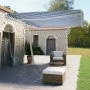 Toldo de pie retráctil manual azul y blanco 500x350 cm de vidaXL, Toldos - Ref: Foro24-3069656, Precio: 517,46 €, Descuento: %