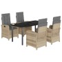 Set comedor de jardín 5 pzas con cojines ratán sintético beige de , Conjuntos de jardín - Ref: Foro24-3212404, Precio: 681,67...