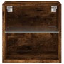 Mesita de noche de pared con luces LED roble ahumado de , Muebles TV - Ref: Foro24-837072, Precio: 36,20 €, Descuento: %