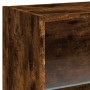 Mesita de noche de pared con luces LED roble ahumado de , Muebles TV - Ref: Foro24-837072, Precio: 36,20 €, Descuento: %
