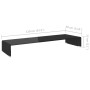Soporte para TV/Elevador monitor cristal negro 110x30x13 cm de , Muebles TV - Ref: Foro24-244140, Precio: 124,74 €, Descuento: %