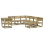 Juego de muebles de jardín 8 pzas madera de pino impregnada de , Conjuntos de jardín - Ref: Foro24-3216944, Precio: 672,12 €,...
