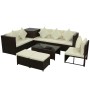 Set sofás de jardín 8 piezas y cojines ratán sintético marrón de , Conjuntos de jardín - Ref: Foro24-42994, Precio: 741,61 €,...