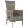 Set comedor de jardín 5 piezas con cojines ratán sintético gris de , Conjuntos de jardín - Ref: Foro24-3157536, Precio: 484,6...