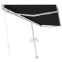 Toldo de pie retráctil manual gris antracita 500x300 cm de vidaXL, Toldos - Ref: Foro24-3069579, Precio: 557,41 €, Descuento: %